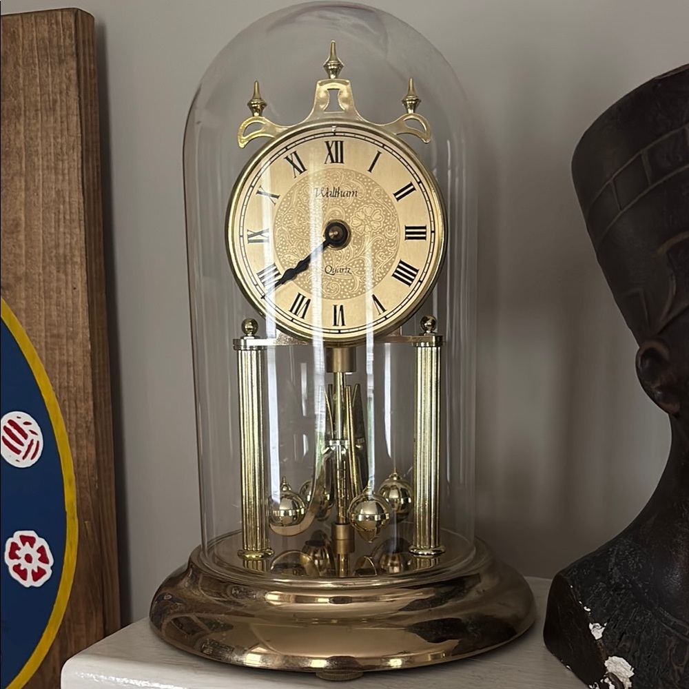 Gold Quartz Dome Clock by